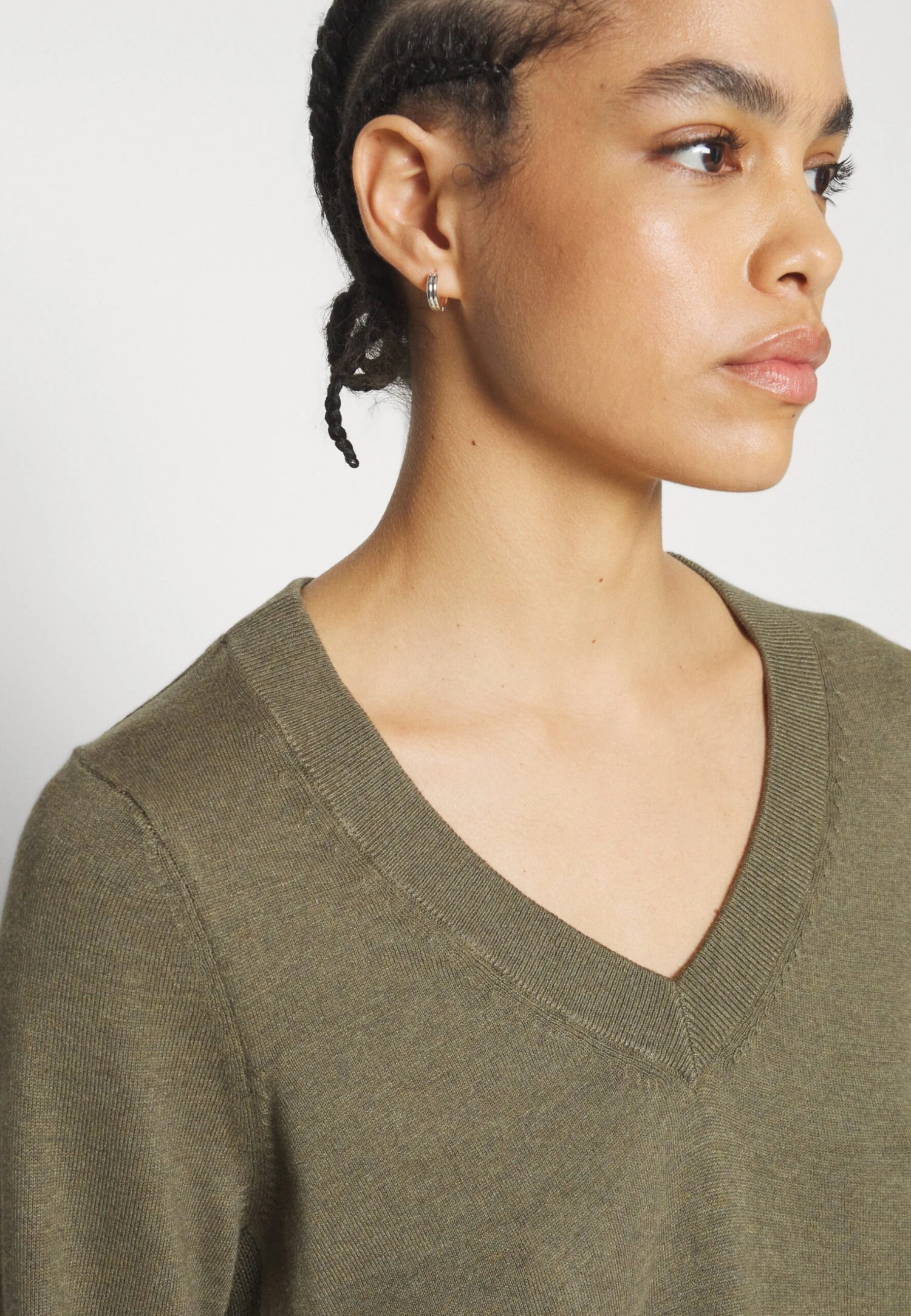 ESPRIT V Neck - Trui - Khaki Green 10 ESPRIT V Neck - Trui - Khaki Green - Afbeelding 8