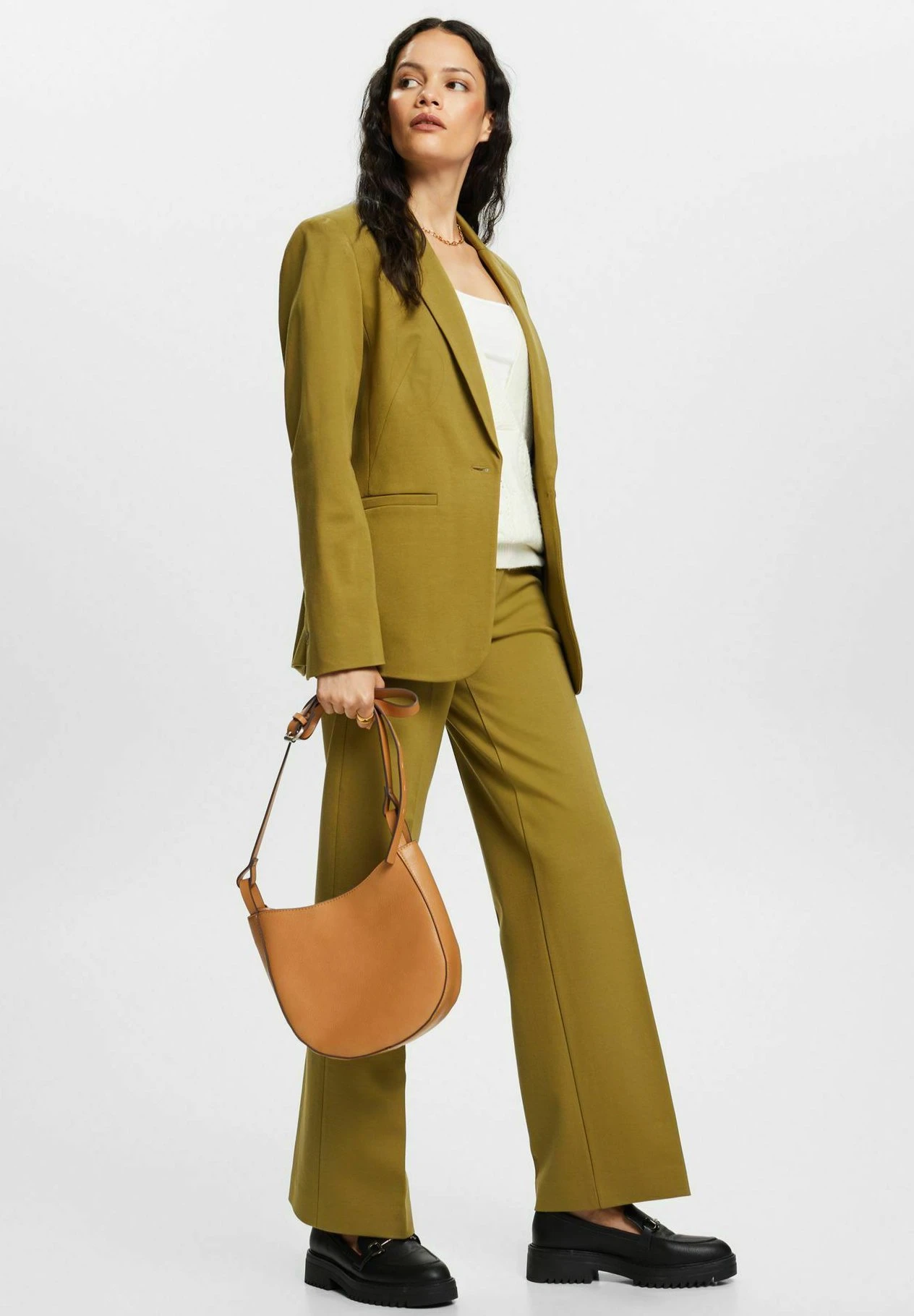 ESPRIT Halflange Jas - Olive 4 ESPRIT Halflange Jas - Olive - Afbeelding 2