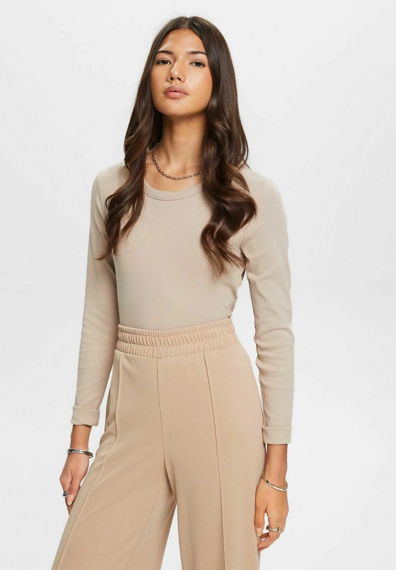 ESPRIT Roundneck - Longsleeve - Light Taupe 3 ESPRIT Roundneck - Longsleeve - Light Taupe