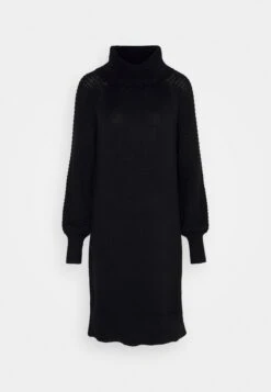 Edc By Esprit Wide Neck Dress - Gebreide Jurk - Black -Esprit 2c7ffc3979804b1d9c4784d59245f3a6
