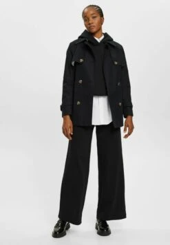 ESPRIT Kurzer Mit Gürtel - Trenchcoat - Black 16 ESPRIT Kurzer Mit Gürtel - Trenchcoat - Black -Esprit 3178ad70d1b94110a9c6a75e1b9d47c7