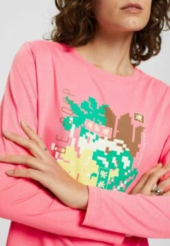 Edc By Esprit Longsleeve Mit Retro-Print - Longsleeve - Pink -Esprit 33d9c7d4cfa44da19eb6156a3e16ac8d