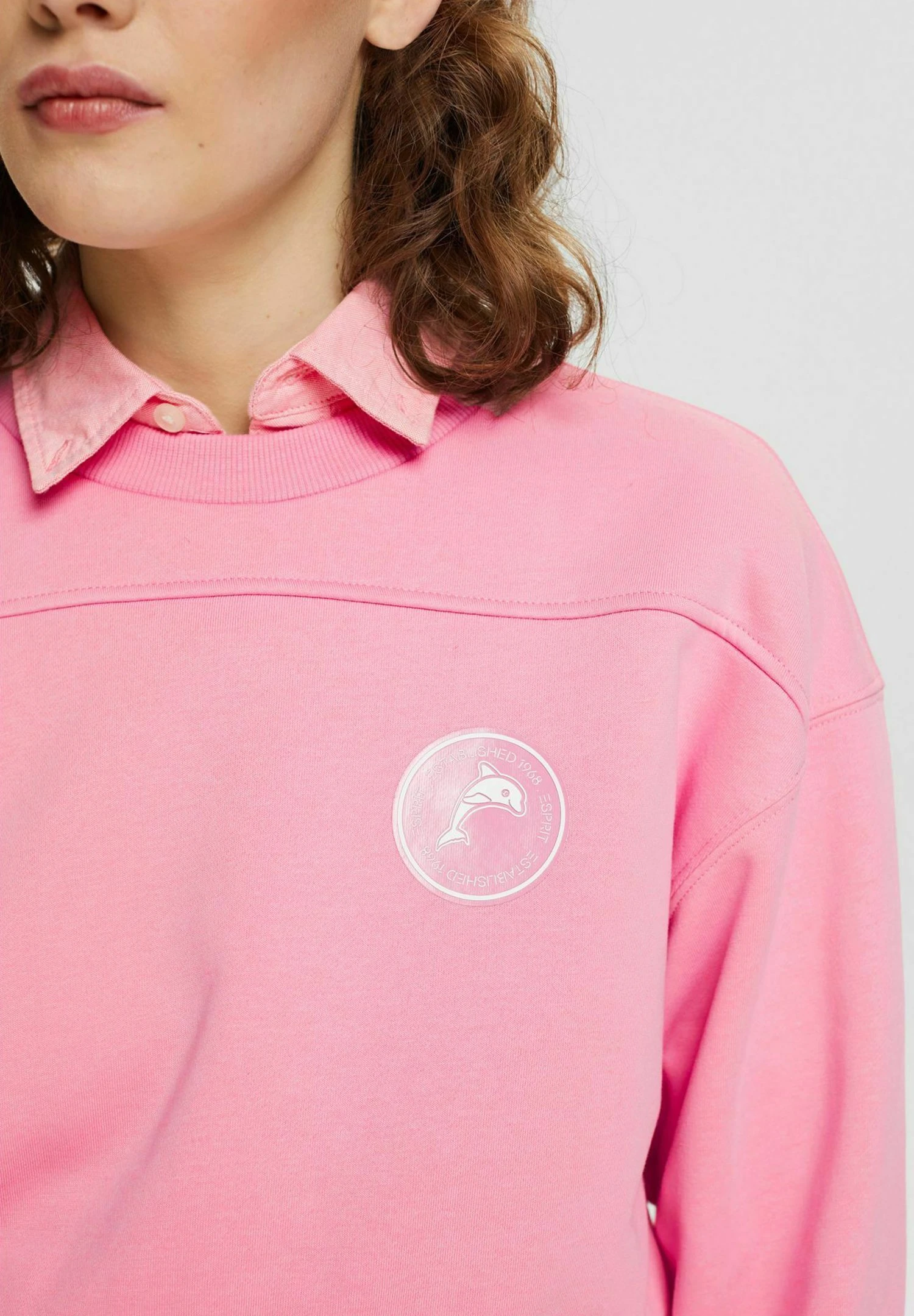 ESPRIT Cropped - Sweater - Pink 6 ESPRIT Cropped - Sweater - Pink - Afbeelding 4