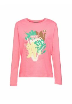 Edc By Esprit Longsleeve Mit Retro-Print - Longsleeve - Pink -Esprit 387e4204206b433b8b5b14dd60c5ade1