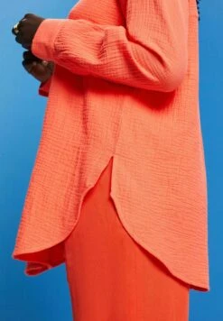 ESPRIT Seersucker - Overhemdblouse - Coral Orange -Esprit 3a7e36f2c5634d889015e72c96fe0e0f