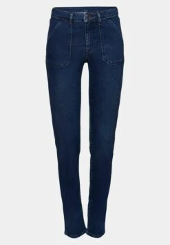 ESPRIT High-Rise - Slim Fit Jeans - Blue Dark Washed -Esprit 3bacfe9ac98b4b2fa115ed01862aaab6