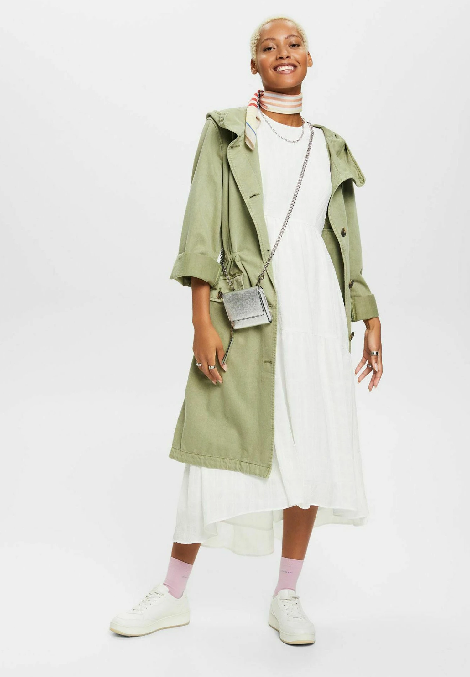 ESPRIT Mit Kordelzug In Der Taille - Parka - Light Khaki 4 ESPRIT Mit Kordelzug In Der Taille - Parka - Light Khaki - Afbeelding 2