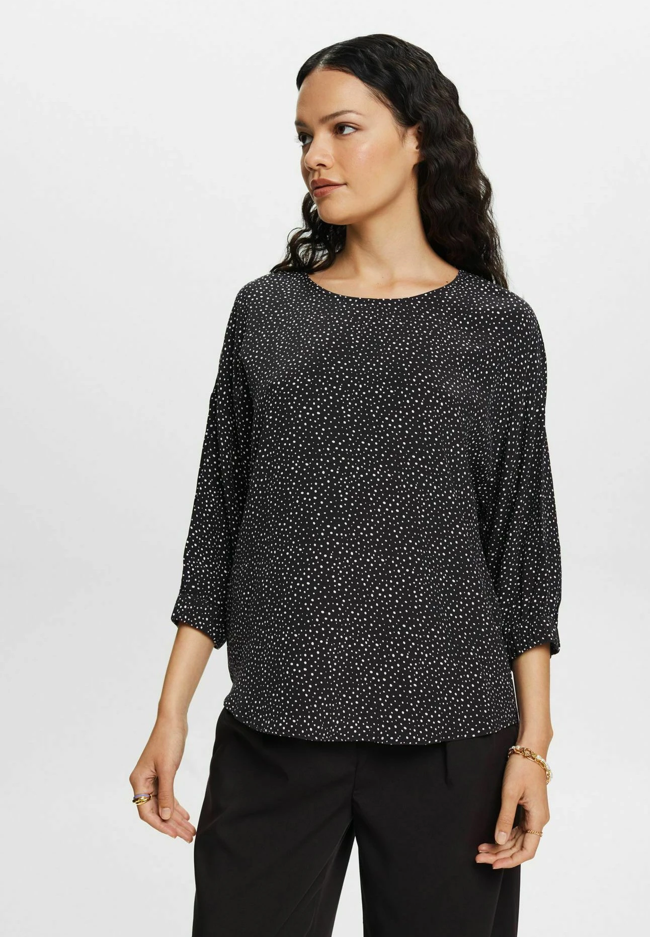 ESPRIT Crepe With Print - Blouse - Black 3 ESPRIT Crepe With Print - Blouse - Black