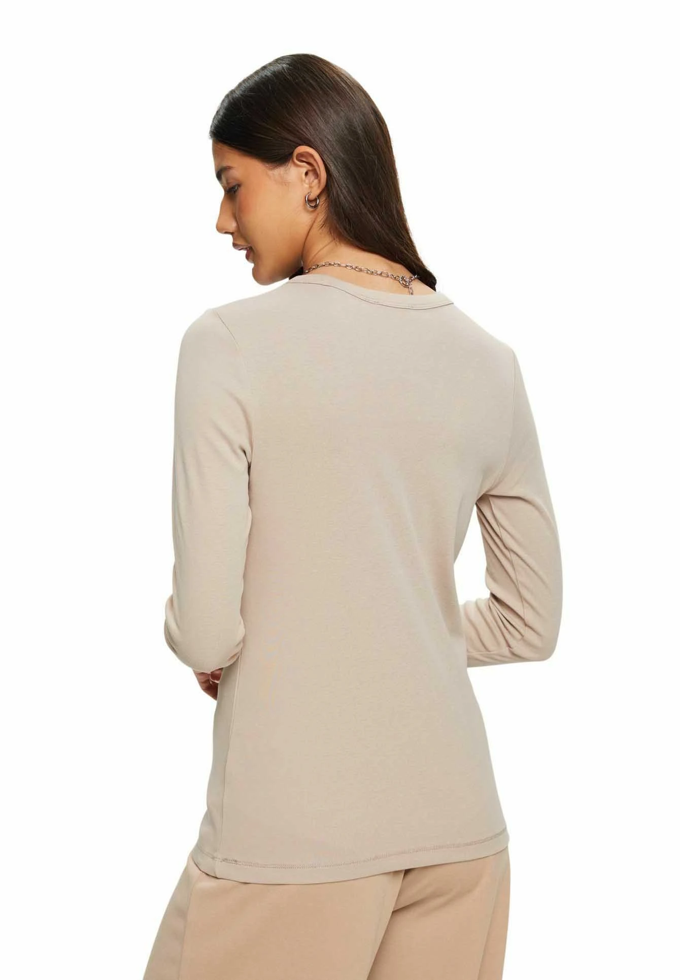 ESPRIT Roundneck - Longsleeve - Light Taupe 9 ESPRIT Roundneck - Longsleeve - Light Taupe - Afbeelding 7