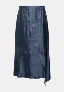 ESPRIT Metallic Look - A-Lijn Rok - Navy -Esprit 46434e3e83a34c99945a720db3d80194