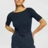 ESPRIT Pointelle - T-Shirt Basic - Navy -Esprit 49e55f70de4c42dab3f161c8966cc432