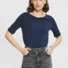 ESPRIT Mit U-Boot-Ausschnitt - T-Shirt Basic - Navy -Esprit 4c63e5c6b3fc4ea49e4cf1f3e1ded4e5