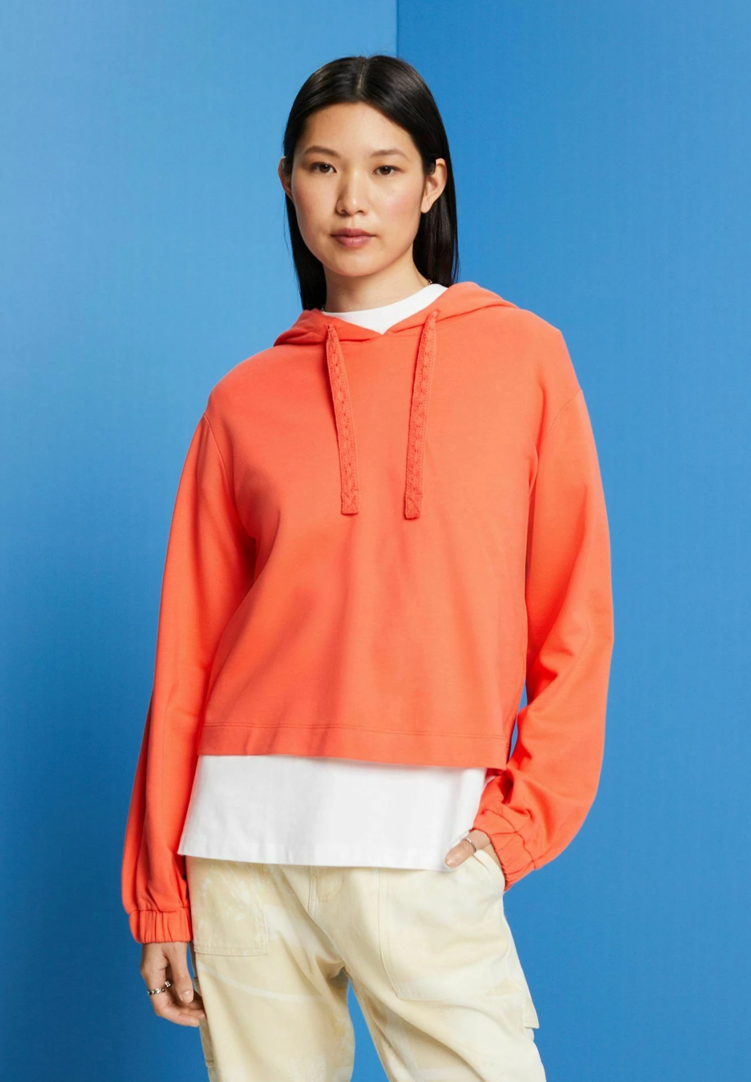 Edc By Esprit Sweater - Coral Orange 6 Edc By Esprit Sweater - Coral Orange - Afbeelding 4