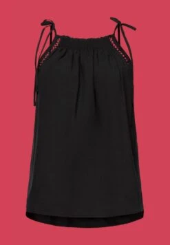 ESPRIT Gesmoktes Camisole - Top - Black -Esprit 521f4ec353574e088add2a5dbcca126c