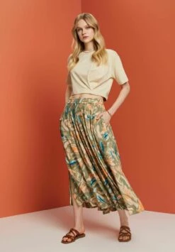 ESPRIT Light - Plooirok - Light Khaki 20 ESPRIT Light - Plooirok - Light Khaki -Esprit 545c556fad66475b9e25831251522a24