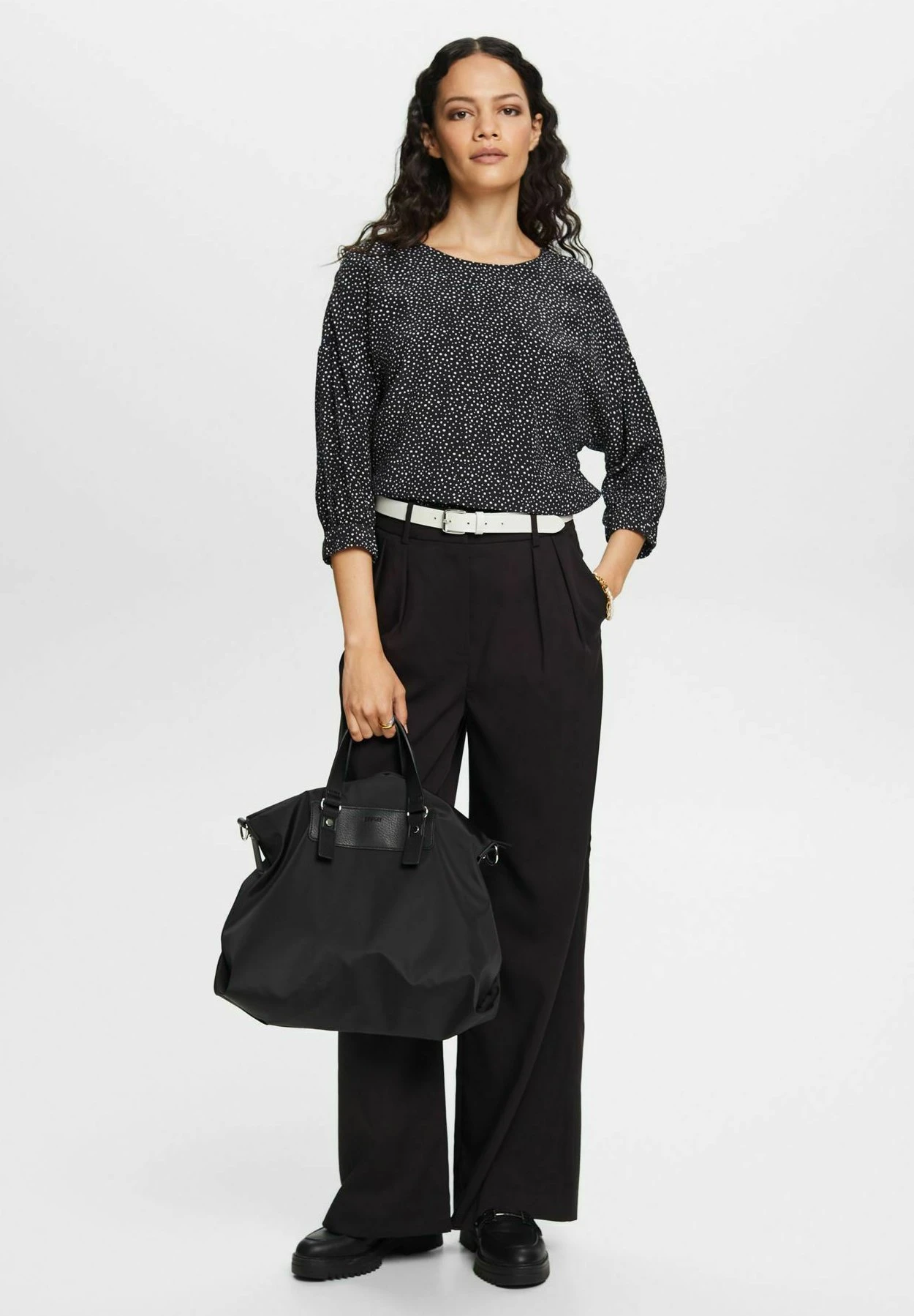 ESPRIT Crepe With Print - Blouse - Black 4 ESPRIT Crepe With Print - Blouse - Black - Afbeelding 2