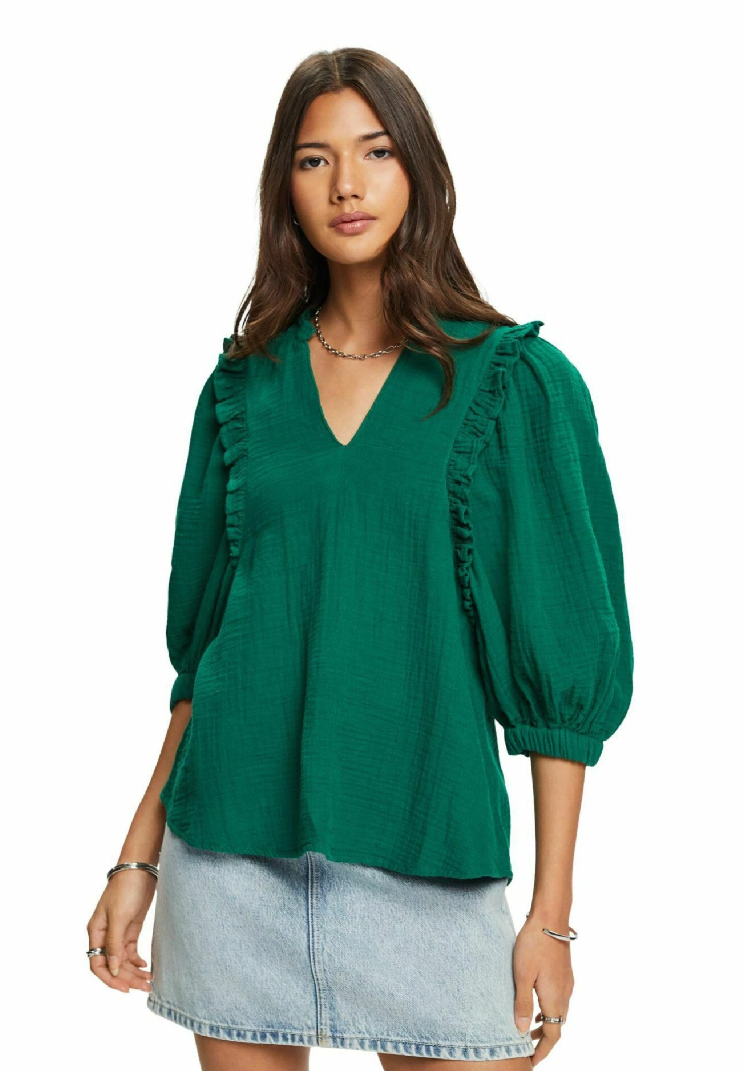 ESPRIT Blouse - Dark Green 7 ESPRIT Blouse - Dark Green - Afbeelding 5