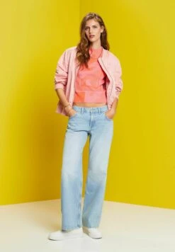 ESPRIT Kurzarm Aus Jacquard - T-Shirt Print - Orange Red New -Esprit 62cfddd1f3d447eaafaeb11619a64fa0