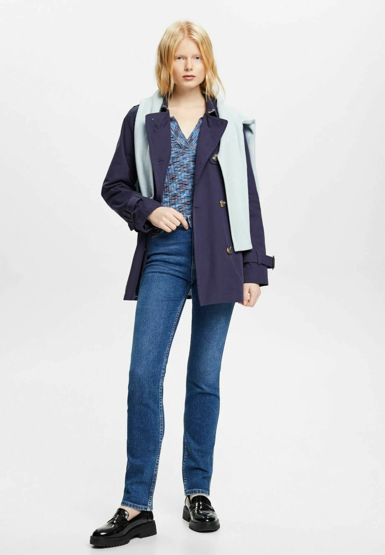 ESPRIT High Rise - Slim Fit Jeans - Blue Medium Washed New 4 ESPRIT High Rise - Slim Fit Jeans - Blue Medium Washed New - Afbeelding 2