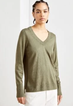 ESPRIT V Neck - Trui - Khaki Green