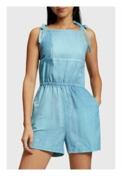 ESPRIT Mit Allover Denim-Print - Jumpsuit - Blue Medium Washed New