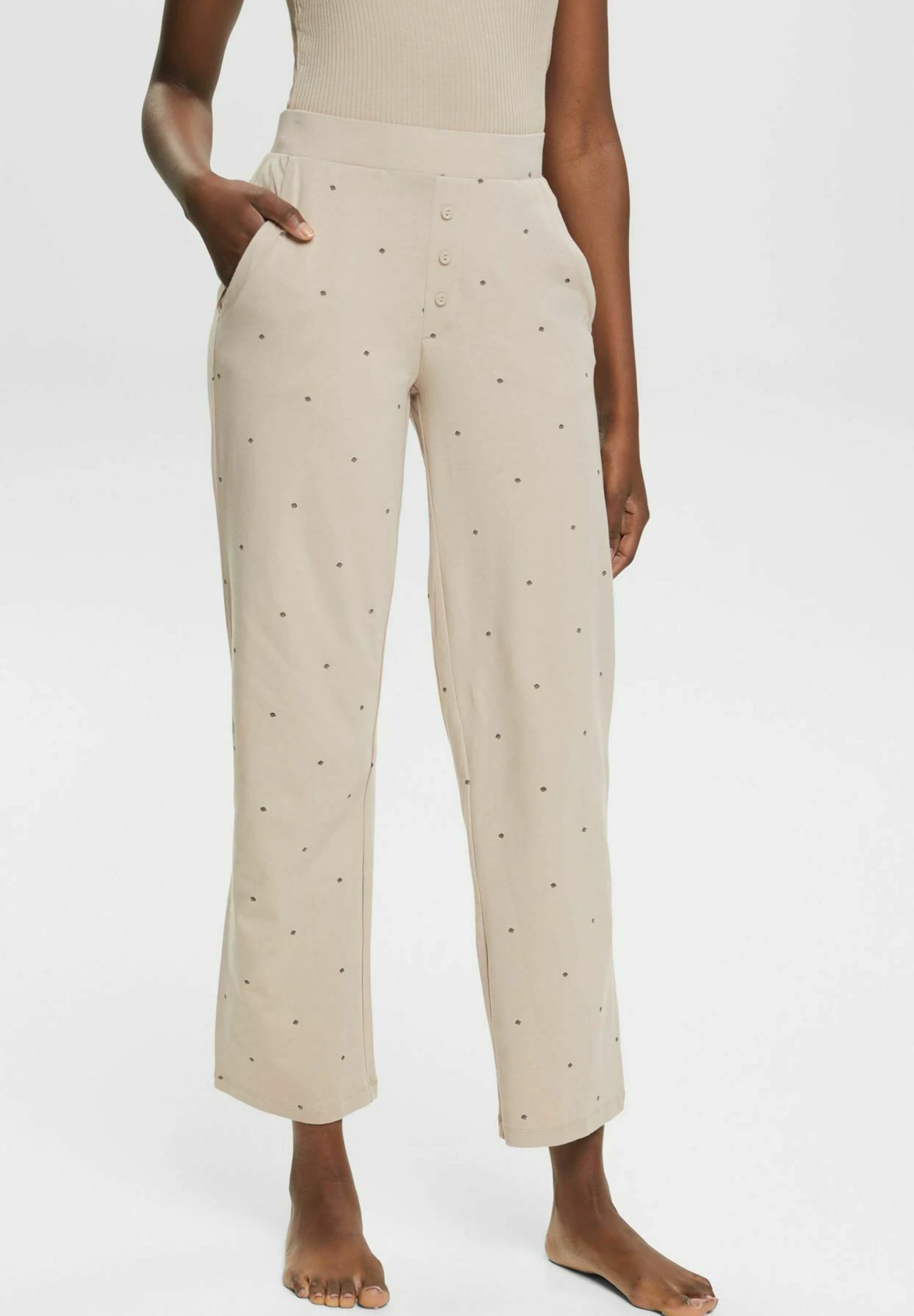 ESPRIT Mit Print - Pyjamabroek - Light Taupe 3 ESPRIT Mit Print - Pyjamabroek - Light Taupe