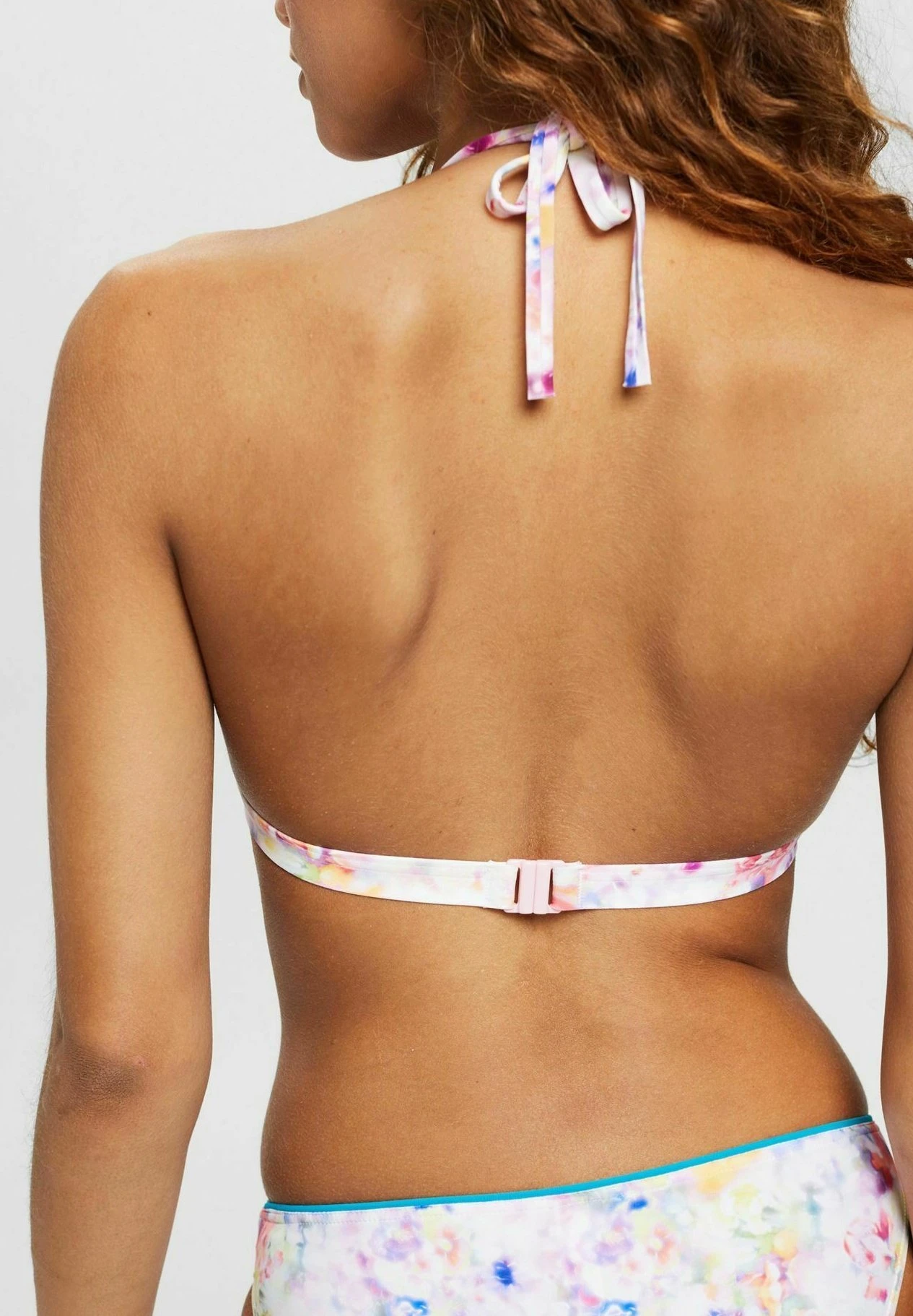 ESPRIT Wattiertes Neckholder Mit Floralem Print - Bikinitop - Teal Blue 6 ESPRIT Wattiertes Neckholder Mit Floralem Print - Bikinitop - Teal Blue - Afbeelding 4