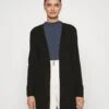 ESPRIT Mix Long Cardigan - Vest - Black -Esprit 7992d725f06e407db26bca72abf12e1b