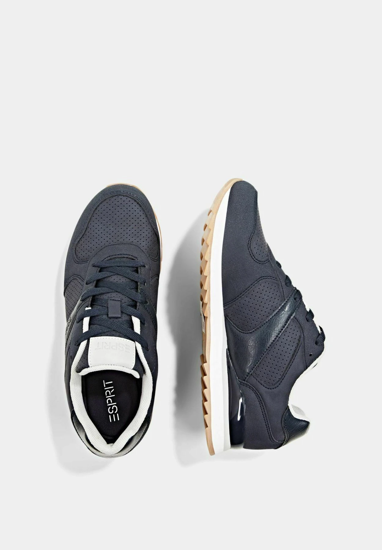 ESPRIT Material-Mix-Sneaker In - Sneakers Laag - Navy 6 ESPRIT Material-Mix-Sneaker In - Sneakers Laag - Navy - Afbeelding 4