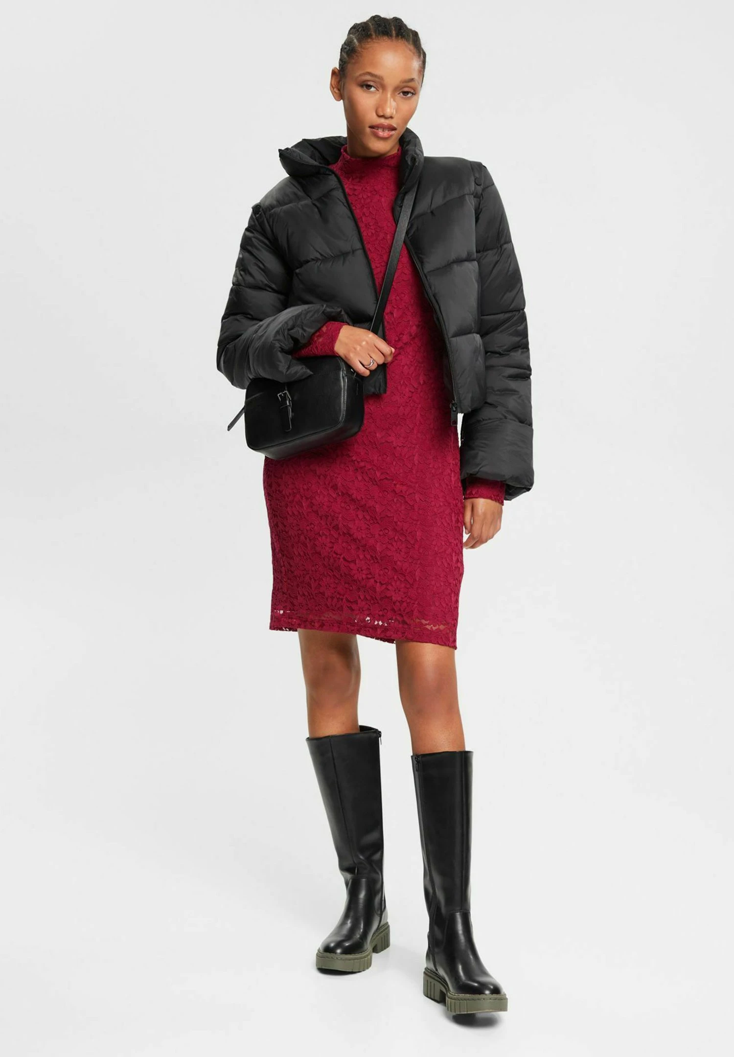 Edc By Esprit Cocktailjurk - Cherry Red 4 Edc By Esprit Cocktailjurk - Cherry Red - Afbeelding 2