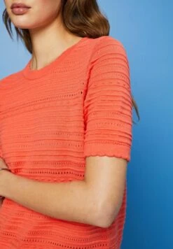 Edc By Esprit T-Shirt Print - Coral Orange -Esprit 9104b05187e34704be014ee5cf491a2e