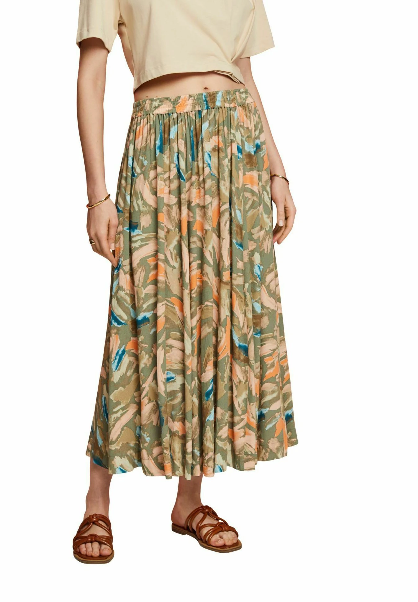 ESPRIT Light - Plooirok - Light Khaki 3 ESPRIT Light - Plooirok - Light Khaki