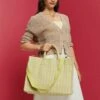 ESPRIT Gestreifter - Shopper - Lime Yellow -Esprit 9b1e6e041059481fa6a3d605a2a3420c