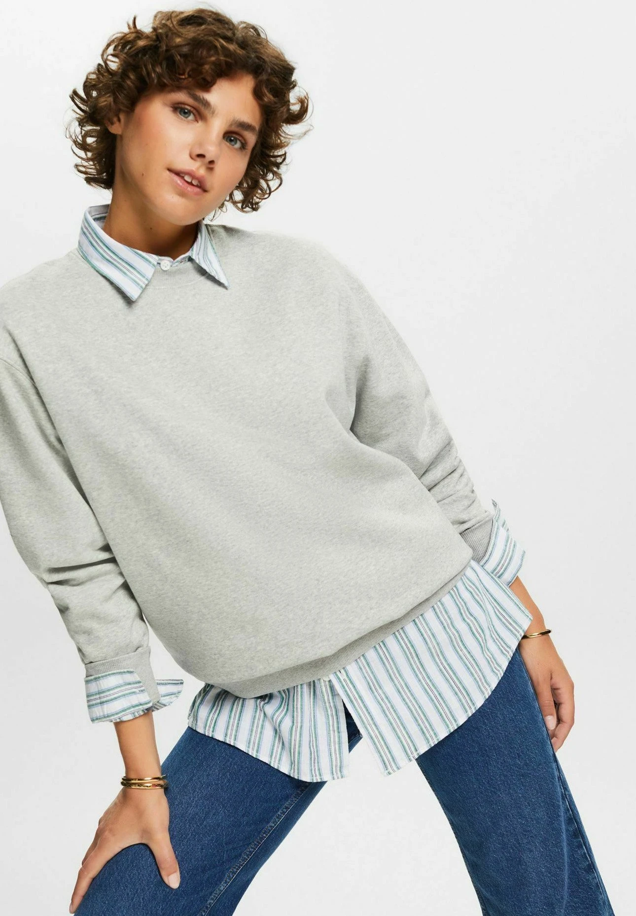 ESPRIT Crew Neck - Sweater - Light Grey New 8 ESPRIT Crew Neck - Sweater - Light Grey New - Afbeelding 6