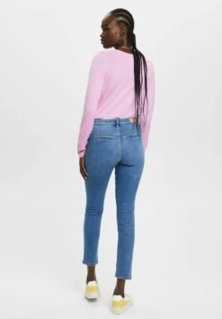 ESPRIT High-Rise - Slim Fit Jeans - Blue Light Washed -Esprit a1e0372cb12f4ac1ba2fcb1e392d84be