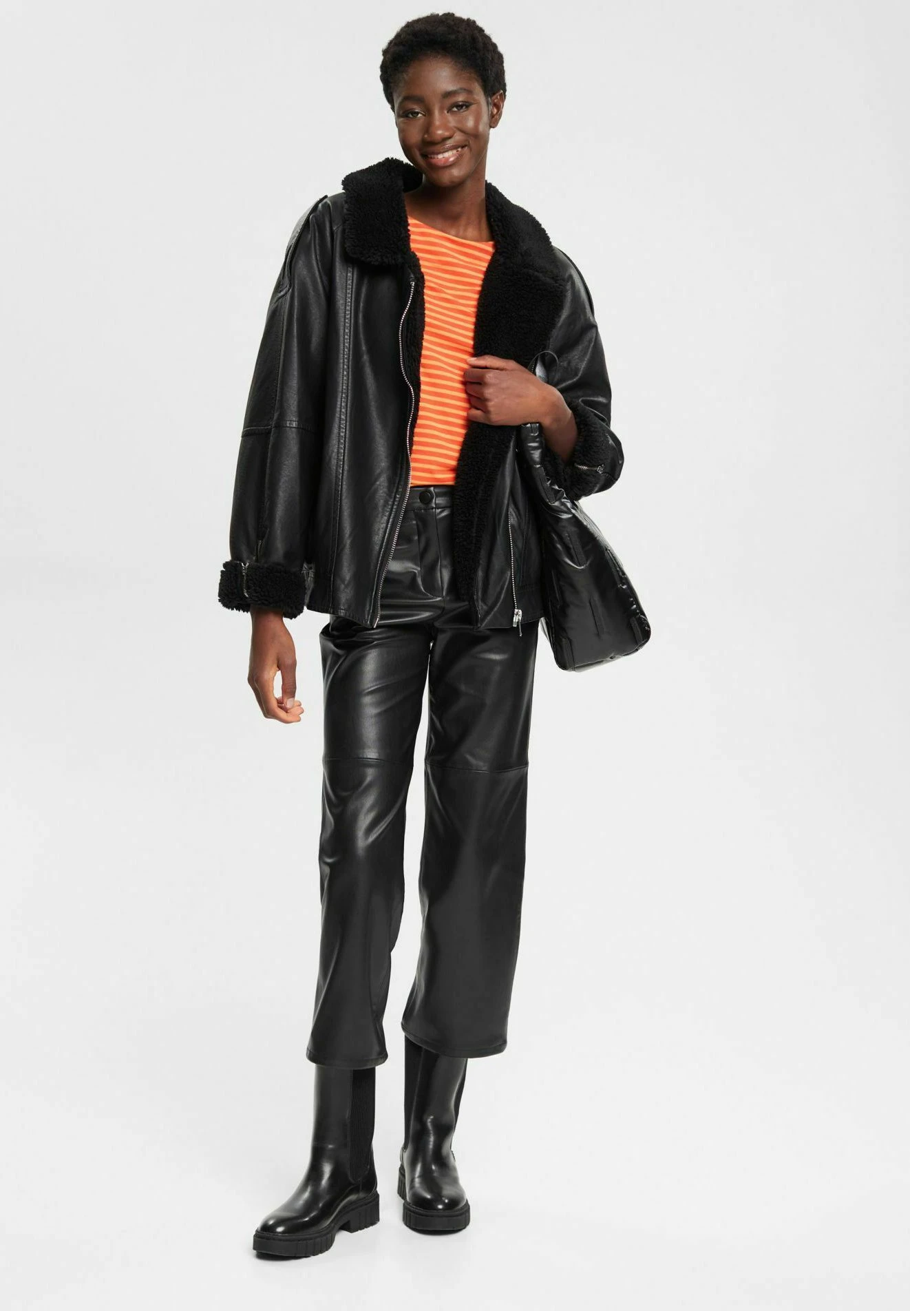 ESPRIT Co El Striped - T-Shirt Print - Orange/Red New 4 ESPRIT Co El Striped - T-Shirt Print - Orange/Red New - Afbeelding 2