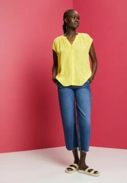 ESPRIT Kurzarm Mit Print - Overhemdblouse - Light Yellow -Esprit a9414d265a4f460eb7ede04416f8fae2