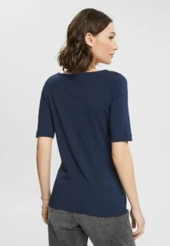 ESPRIT Mit U-Boot-Ausschnitt - T-Shirt Basic - Navy -Esprit ad49103242cd4d70ae36f0c045d2305e
