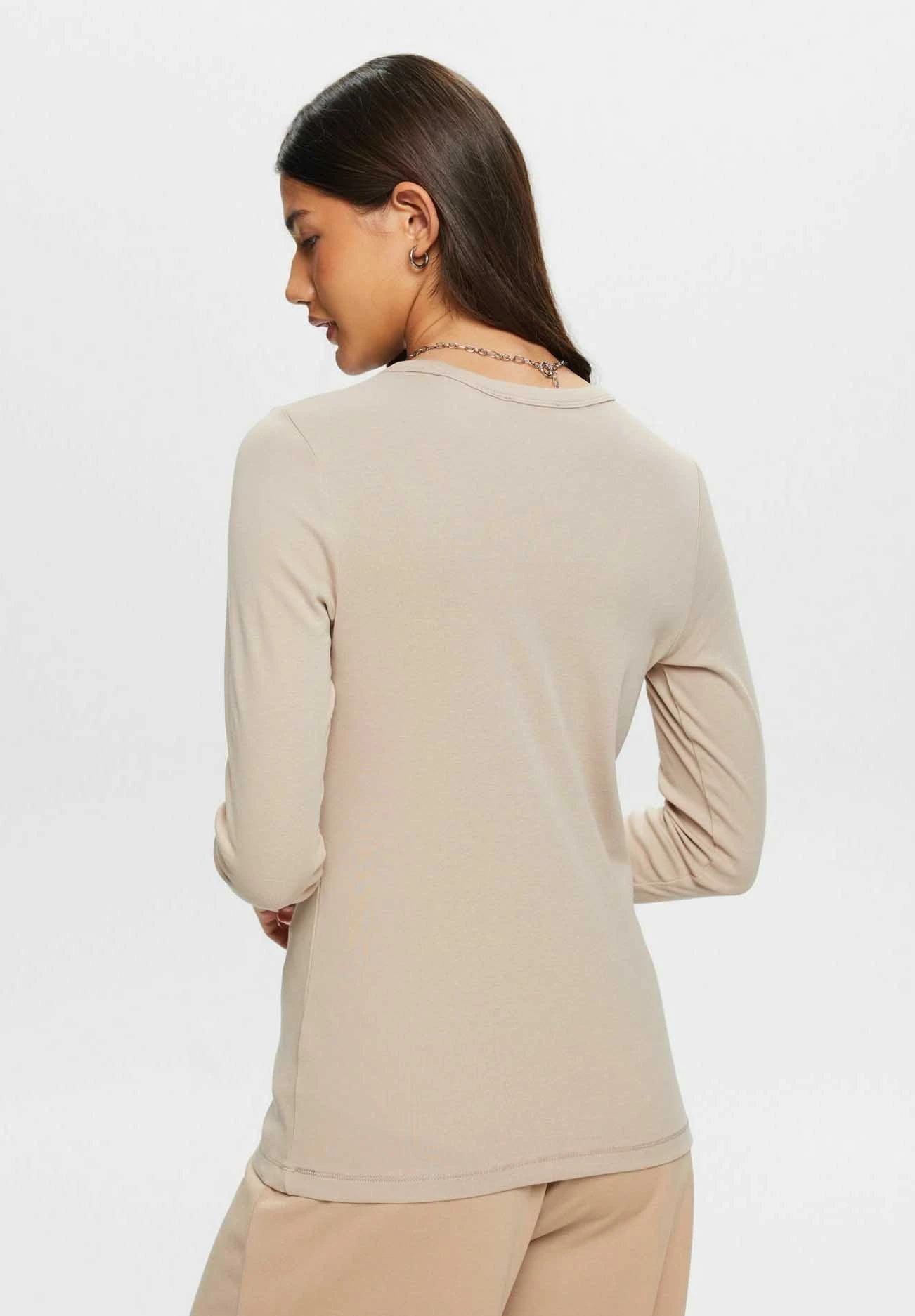 ESPRIT Roundneck - Longsleeve - Light Taupe 5 ESPRIT Roundneck - Longsleeve - Light Taupe - Afbeelding 3