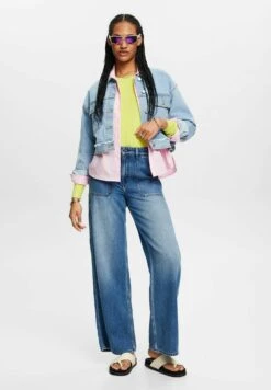 ESPRIT Mit Fransigem Besatz - Spijkerjas - Blue Light Washed -Esprit b88e6b782ffe4e979cd192cd9140b004