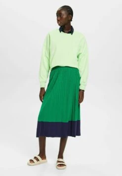 ESPRIT Plissierter- A-Lijn Rok - Emerald Green -Esprit bb7623ed30894117865e7c6345ab86be