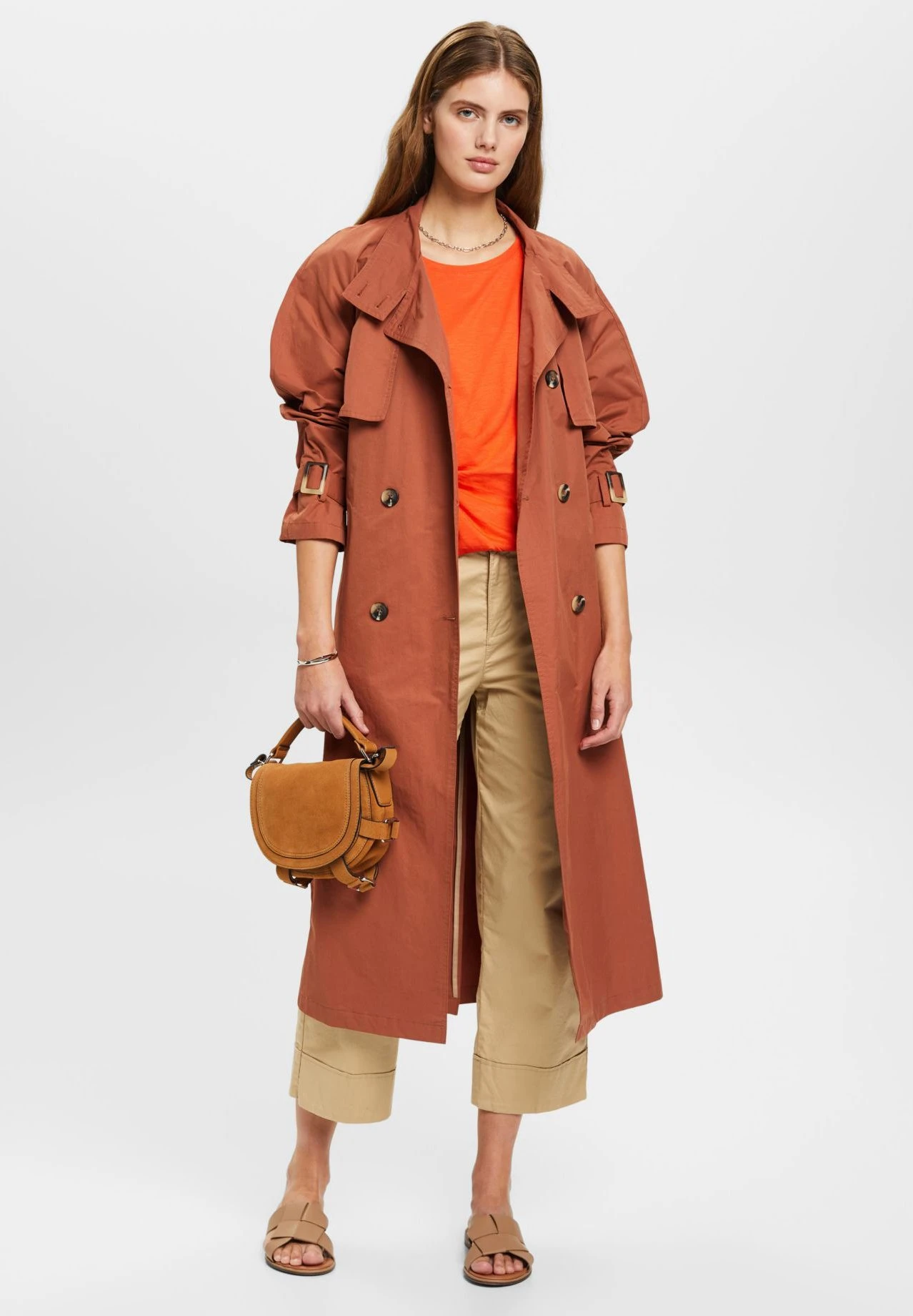 ESPRIT Twisted Hem - T-Shirt Print - Orange Red 4 ESPRIT Twisted Hem - T-Shirt Print - Orange Red - Afbeelding 2