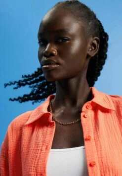 ESPRIT Seersucker - Overhemdblouse - Coral Orange -Esprit c35c20c075cd4543880975b567834690