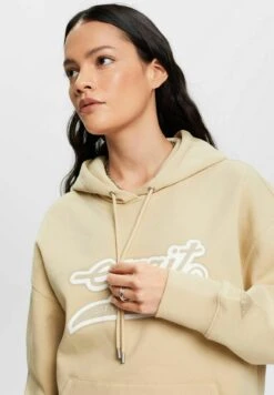 ESPRIT Mit Logoprint - Hoodie - Beige -Esprit cbdfeeadde254f42a846e8a8f377570b