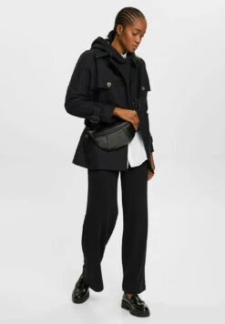 ESPRIT Kurzer Mit Gürtel - Trenchcoat - Black 12 ESPRIT Kurzer Mit Gürtel - Trenchcoat - Black -Esprit d51d97a16b8d4f6b931b118787bddb72