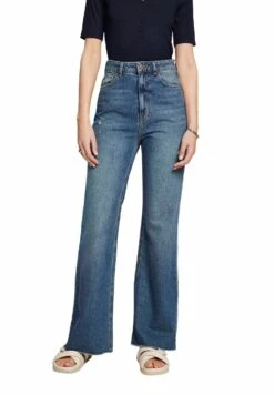 Edc By Esprit Flared Jeans - Blue Dark Washed