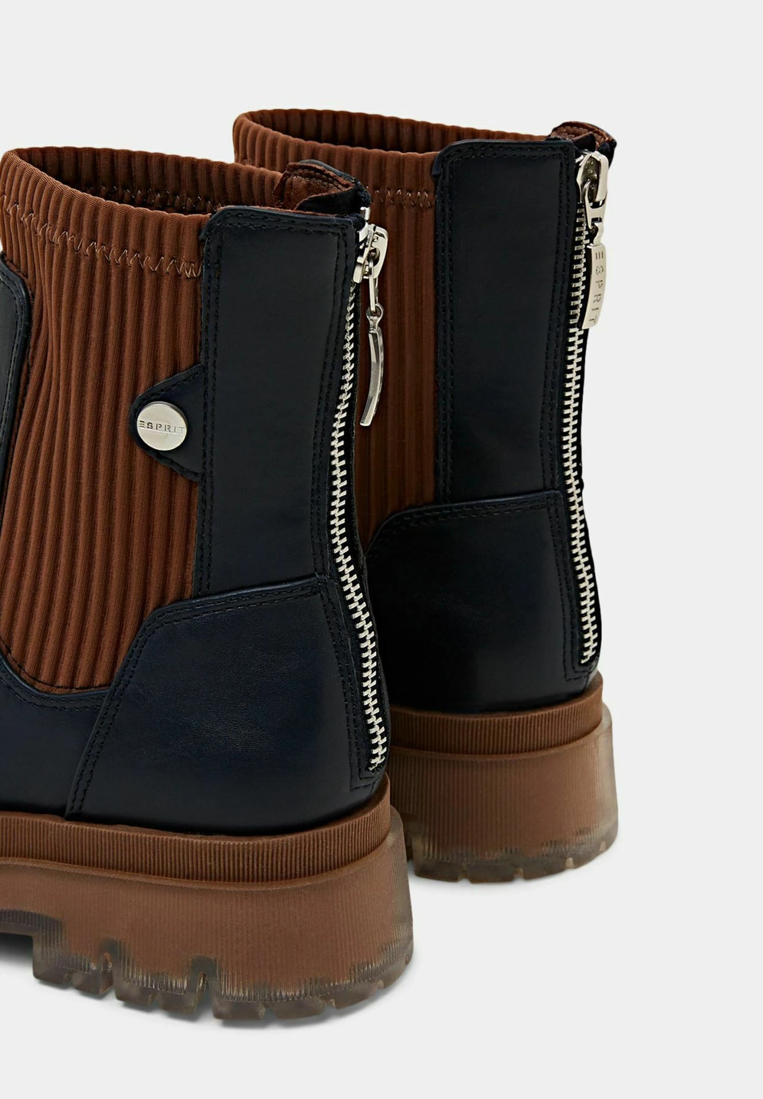 ESPRIT Enkellaarsjes Met Plateauzool - Navy 6 ESPRIT Enkellaarsjes Met Plateauzool - Navy - Afbeelding 4