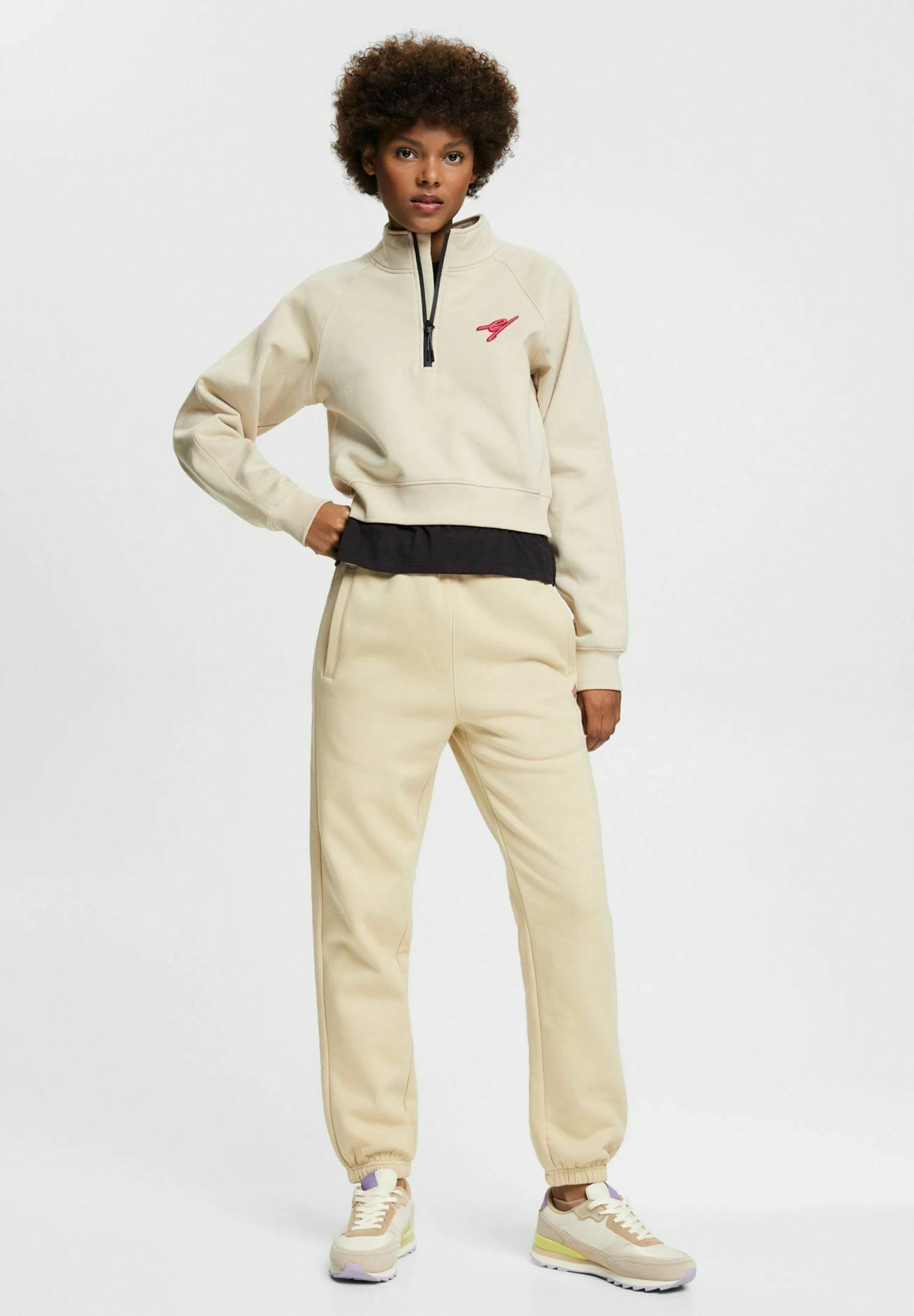 ESPRIT Troyer - Sweater - Light Taupe 4 ESPRIT Troyer - Sweater - Light Taupe - Afbeelding 2