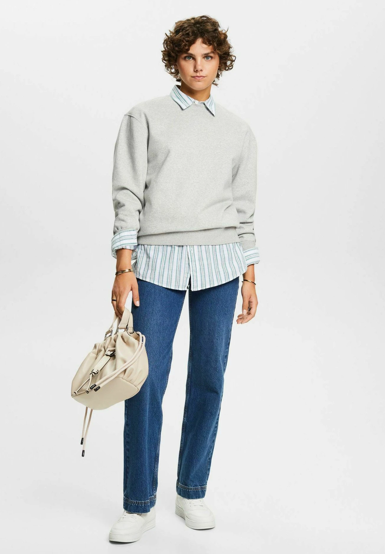 ESPRIT Crew Neck - Sweater - Light Grey New 4 ESPRIT Crew Neck - Sweater - Light Grey New - Afbeelding 2