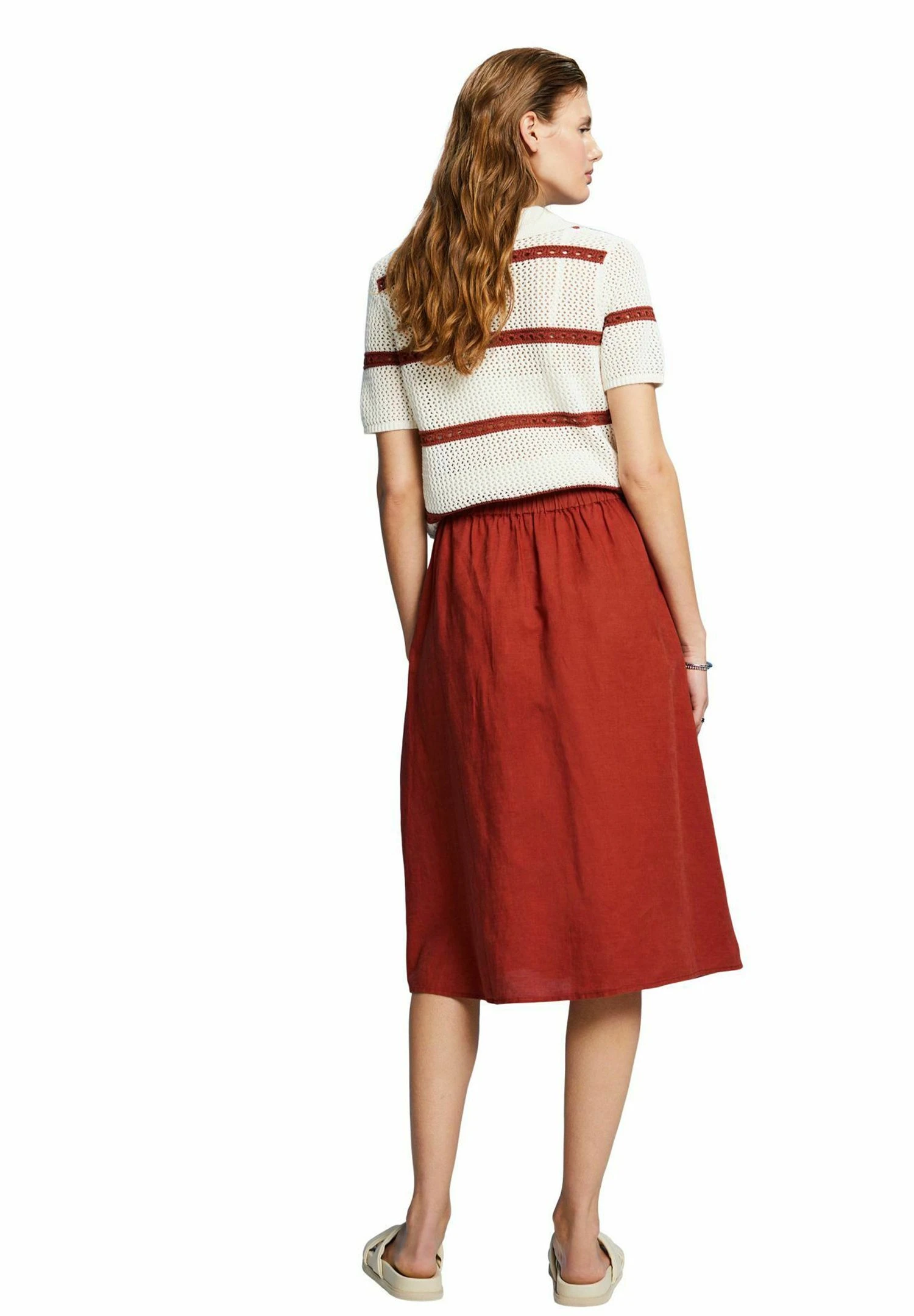 ESPRIT Light- A-Lijn Rok - Terracotta New 4 ESPRIT Light- A-Lijn Rok - Terracotta New - Afbeelding 2